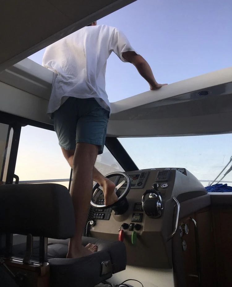 A quiet moment on a boat