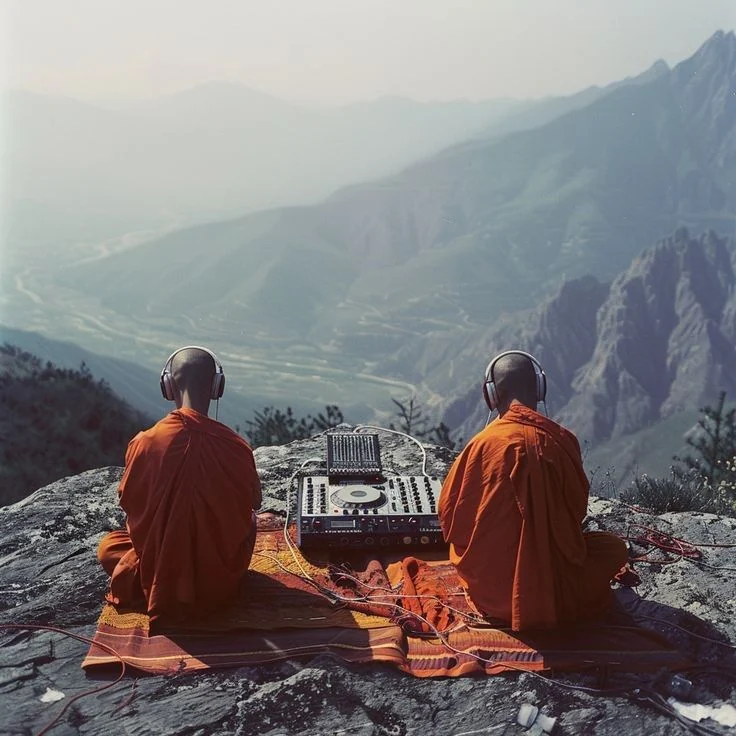 Sound setup on a mountain
